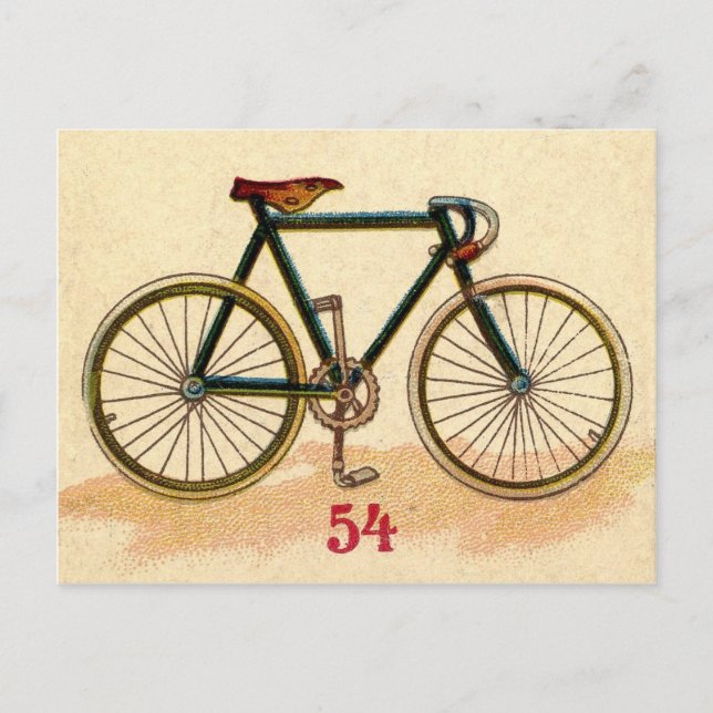 Cartão Postal Bicicleta do vintage (Frente)