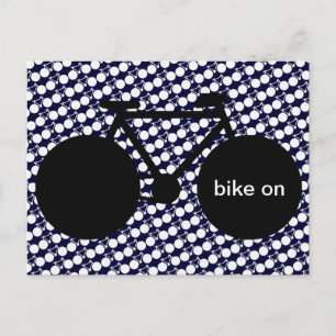 Cartão Postal bicicleta em gráfico preto