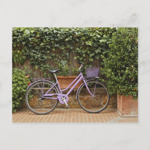 Cartão Postal Bicicleta estacionada, Pienza, Itália, Toscana