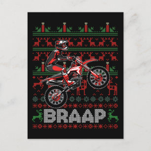 Cartão Postal Bicicleta Motocross Braap de Natal