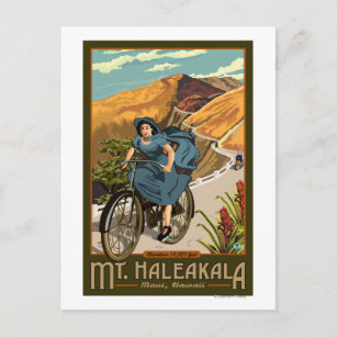 Cartão Postal Bicicleta Mt. Haleakala Dirige o Havaí