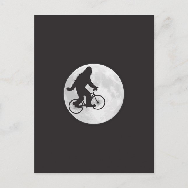 Cartão Postal Bicicleta no céu com camiseta lua (Frente)