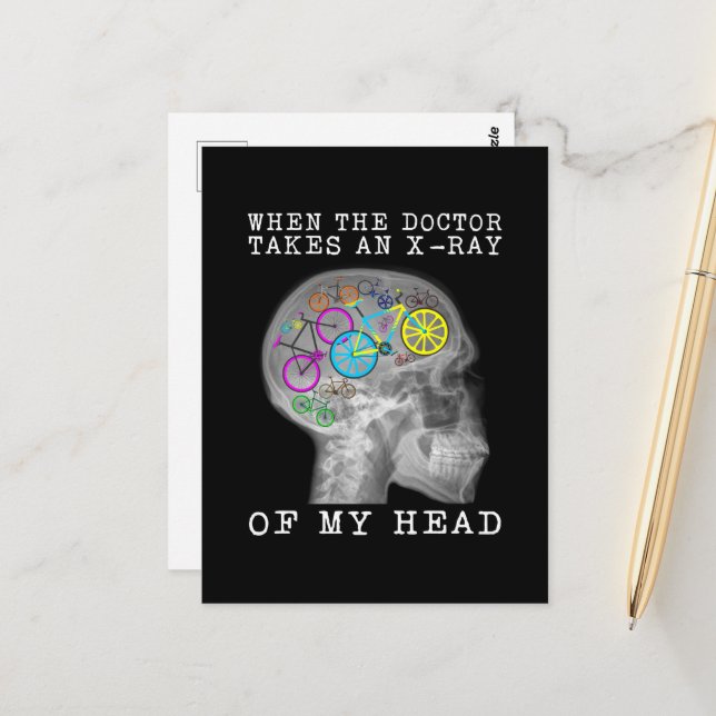 Cartão Postal Bicicleta Quando O Médico Toma Um Raio X Da Minha  (Frente/Verso In Situ)