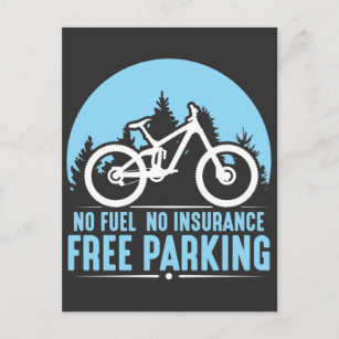 Cartão Postal Bicicleta Sem Combustível Sem Seguro e Bicicleta d