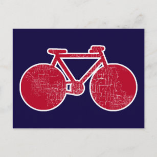 Cartão Postal bicicleta vermelha