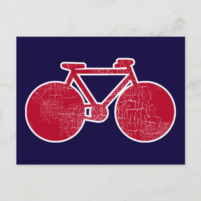 Cartão Postal bicicleta vermelha (Frente)