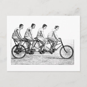 Cartão Postal Bicicleta Vintage - Corrida de bicicleta do ciclis