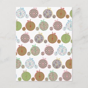 Cartão Postal Bicicletas de roda da frente, de grande porte e be