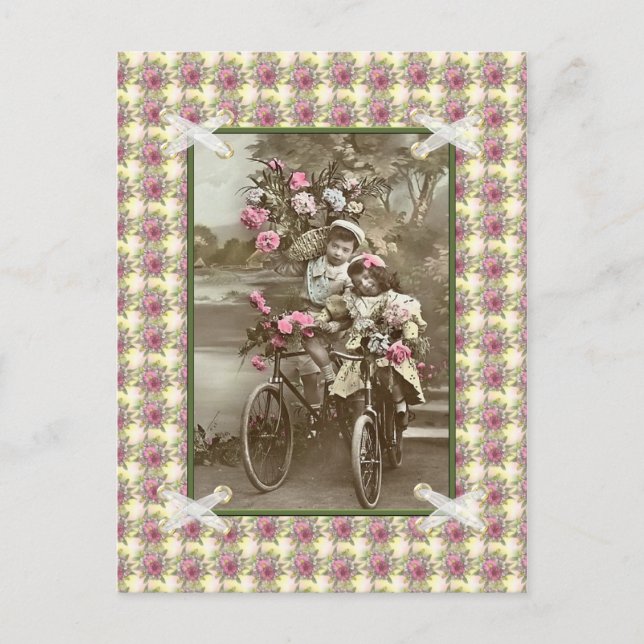 Cartão Postal Bicicletas de Vintage (Frente)