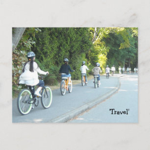Cartão Postal Bicicletas viajando