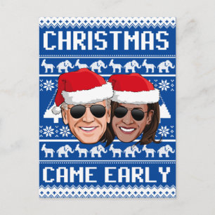 CARTÃO POSTAL BIDEN HARRIS: O NATAL CHEGOU CEDO
