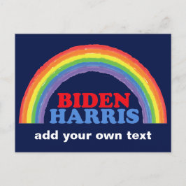 Cartão Postal Biden Harris Rainbow Cute Democrata Personalizado