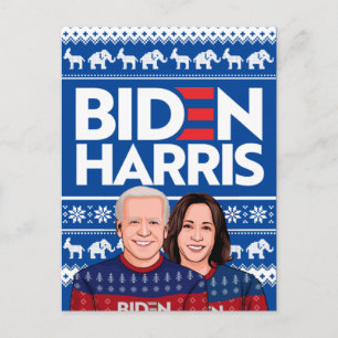 CARTÃO POSTAL BIDEN HARRIS UGLY SWEATER