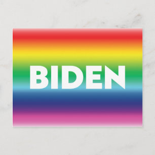 Cartão Postal "Biden" Orgulho lgbtq lgbt cores do arco-íris