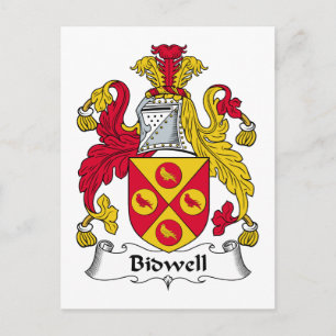 Cartão Postal Bidwell Family Crest