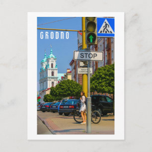 Cartão Postal Bielorrússia Grodno Paisagem Urbana Arquitetura da