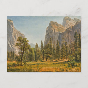 Cartão Postal Bierstadt Bridal Veil Falls, Vale de Yosemite