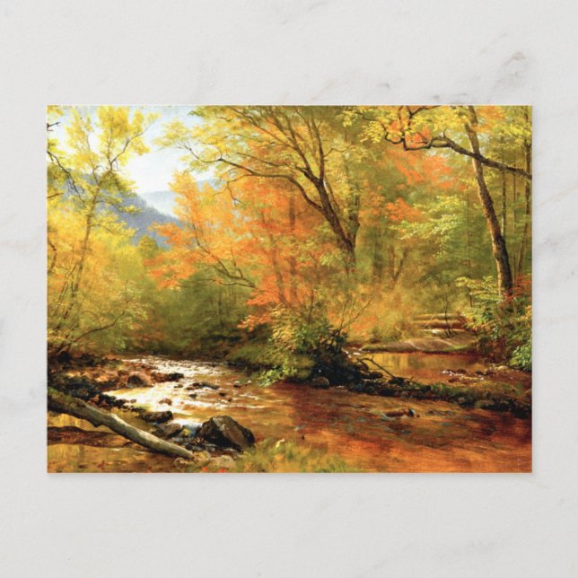 Cartão Postal Bierstadt - Brook in Woods (Frente)
