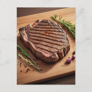Cartão Postal Bife de Costela Grelhado com Alecrim