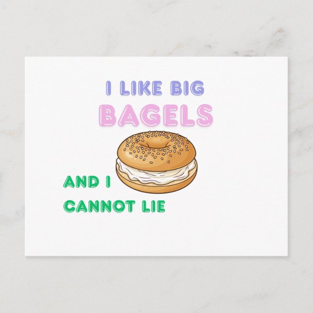 Cartão Postal Big Bagels Funny Breakfast Shirt (Frente)
