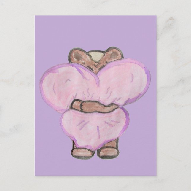 Cartão Postal Big Bear Hug. (Frente)