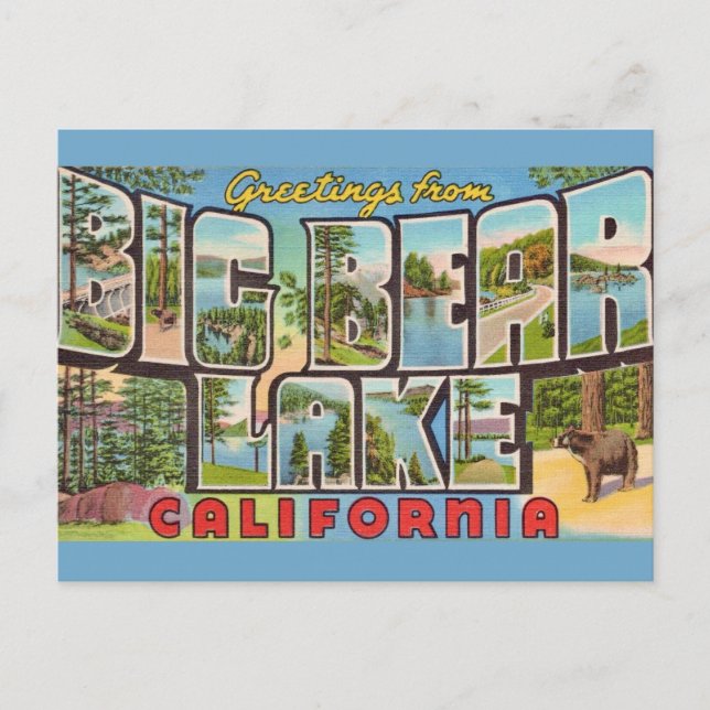 Cartão Postal Big Bear Lake Califórnia (Frente)
