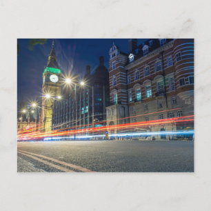 Cartão Postal Big Ben à Noite Londres, Inglaterra