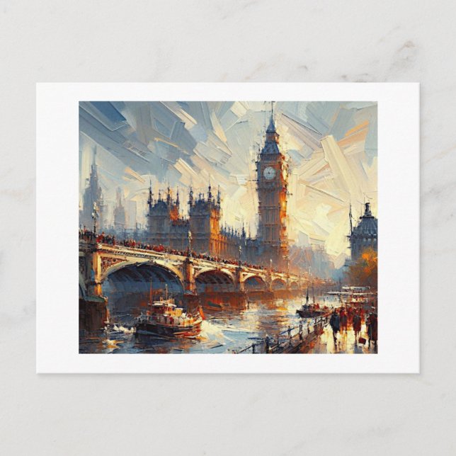 Cartão Postal Big Ben, Bridge UK (Frente)