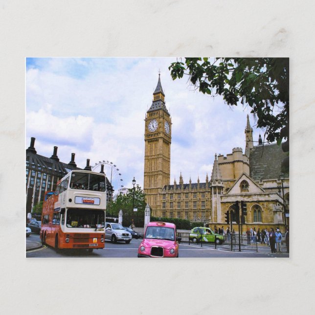 Cartão Postal Big Ben e o Palácio de Westminster (Frente)