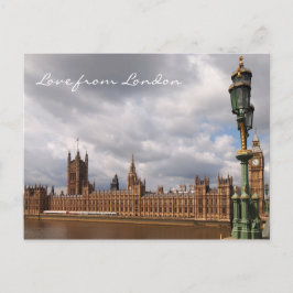 Cartão Postal Big Ben e Parlamento Love de Londres