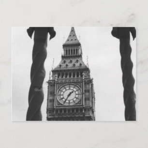 Cartão Postal Big Ben em preto e branco