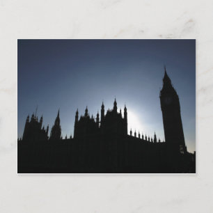 Cartão Postal Big Ben Houses do Parlamento Westminster London