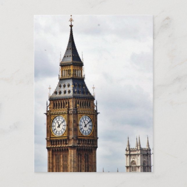 Cartão Postal Big Ben London Clock Towers E Westminster Abbey (Frente)