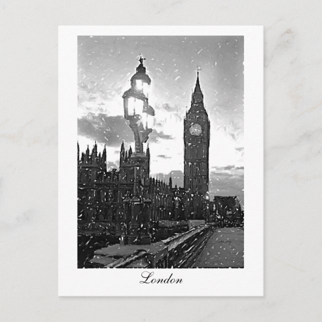 Cartão Postal Big Ben, Londres (Frente)