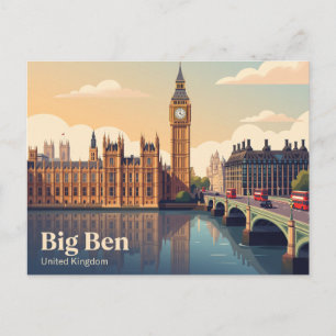 Cartão Postal Big Ben Reino Unido