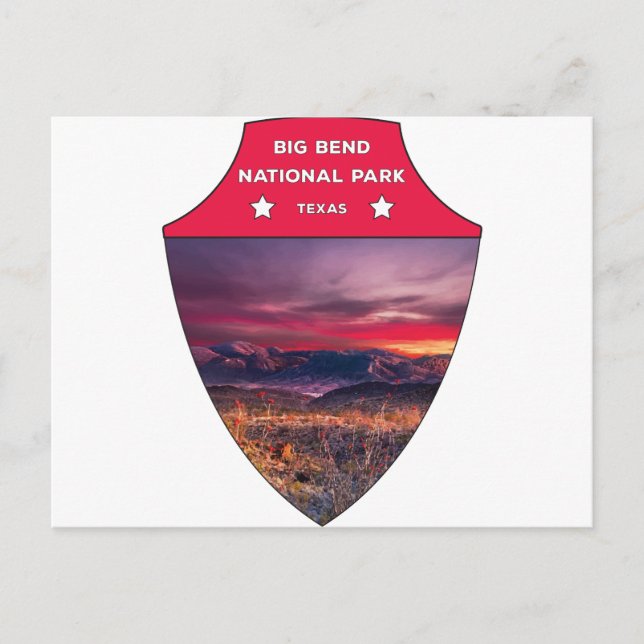 Cartão Postal Big Bend National Park Mountain Sunset Texas (Frente)