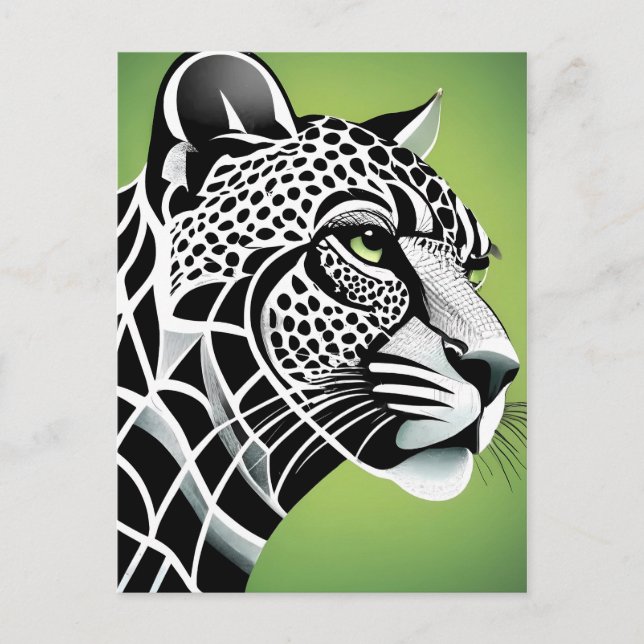 Cartão Postal Big Cat Lepard Jaguar (Frente)