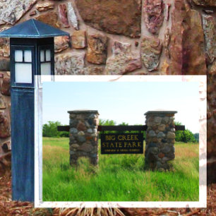 Cartão Postal Big Creek State Park Entrance Sign, Polk City, IA