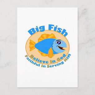 Cartão Postal Big Fish Acredita em Deus
