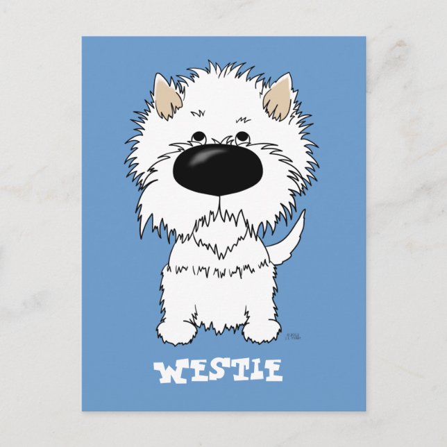 Cartão Postal Big Nose Westie (Frente)