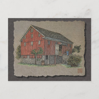 Cartão Postal Big Red Bank Barn