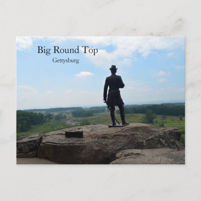 Cartão Postal Big Round Top em Gettysburg (Frente)
