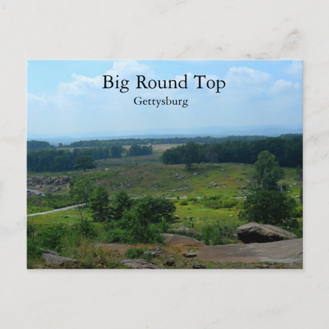Cartão Postal Big Round Top em Gettysburg (Frente)