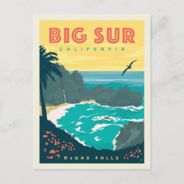 Cartão Postal Big Sur California | Quedas de McWay