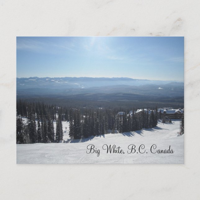 Cartão Postal Big White, BC Canadá (Frente)