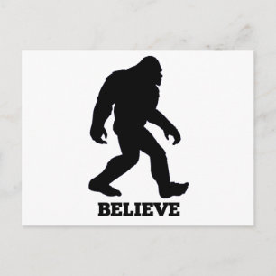 Cartão Postal Bigfoot BELIEVE Sasquatch