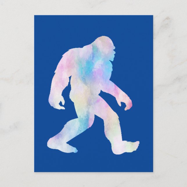 Cartão Postal Bigfoot de Aquarela (Frente)