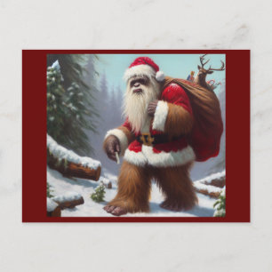 Cartão Postal Bigfoot Santa Claus