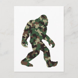 Cartão Postal Bigfoot Sasquatch Camo