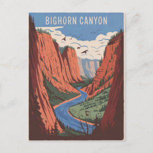 Cartão Postal Bighorn Canyon Vintage